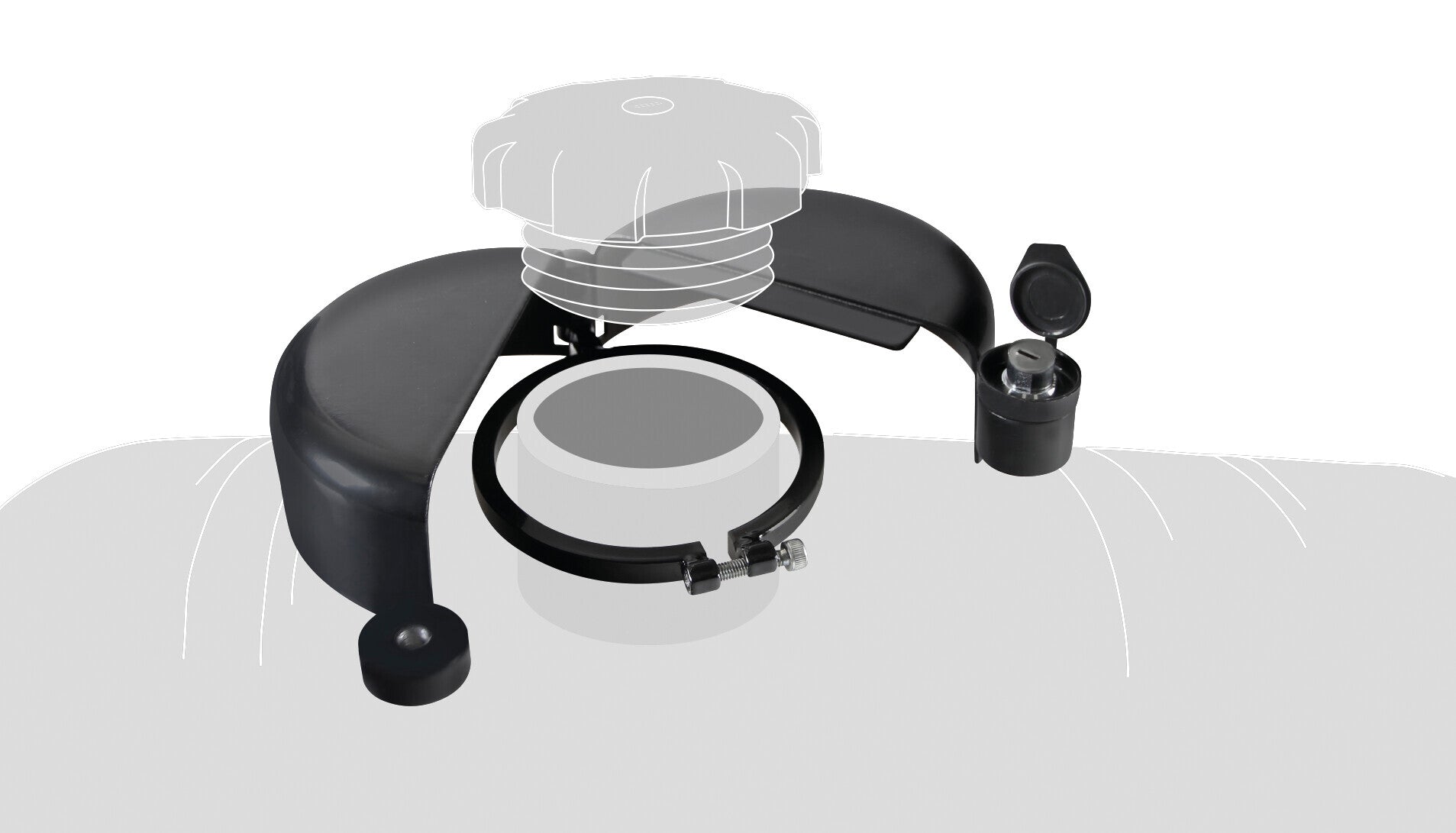 T-Block Evo 2 - Blindatura Antifurto per Tappo Carburante - Ø 80 mm