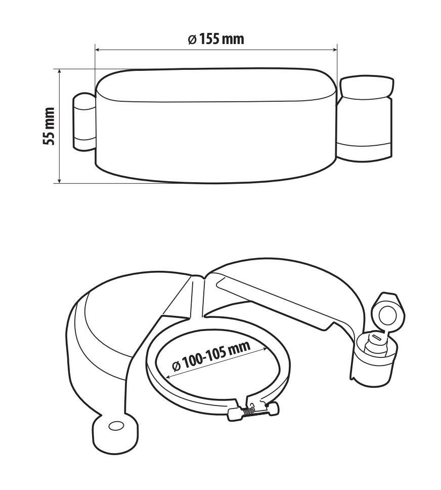 T-Block Evo 2 - Blindatura Antifurto per Tappo Carburante - Ø 80 mm