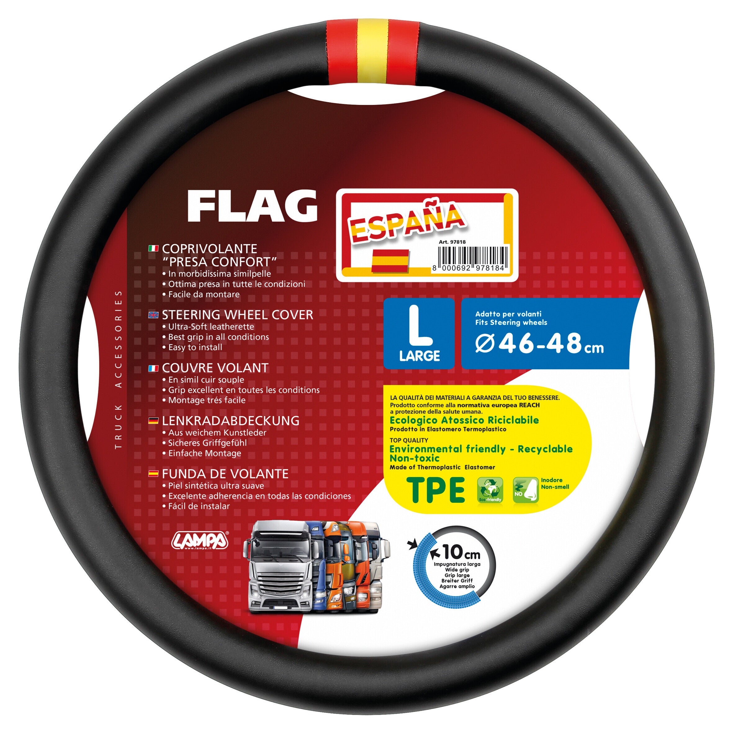 Flag Spagna, coprivolante in Skeentex - L - Ø 46/48 cm