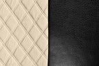 Mirian, coprisedile in Skeentex e suede trapuntato - Nero/Panna