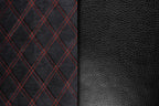 Mirian, coprisedile in Skeentex e suede trapuntato - Nero/Rosso