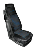 Mirian, coprisedile in Skeentex e suede trapuntato - Nero/Blu