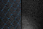 Mirian, coprisedile in Skeentex e suede trapuntato - Nero/Blu