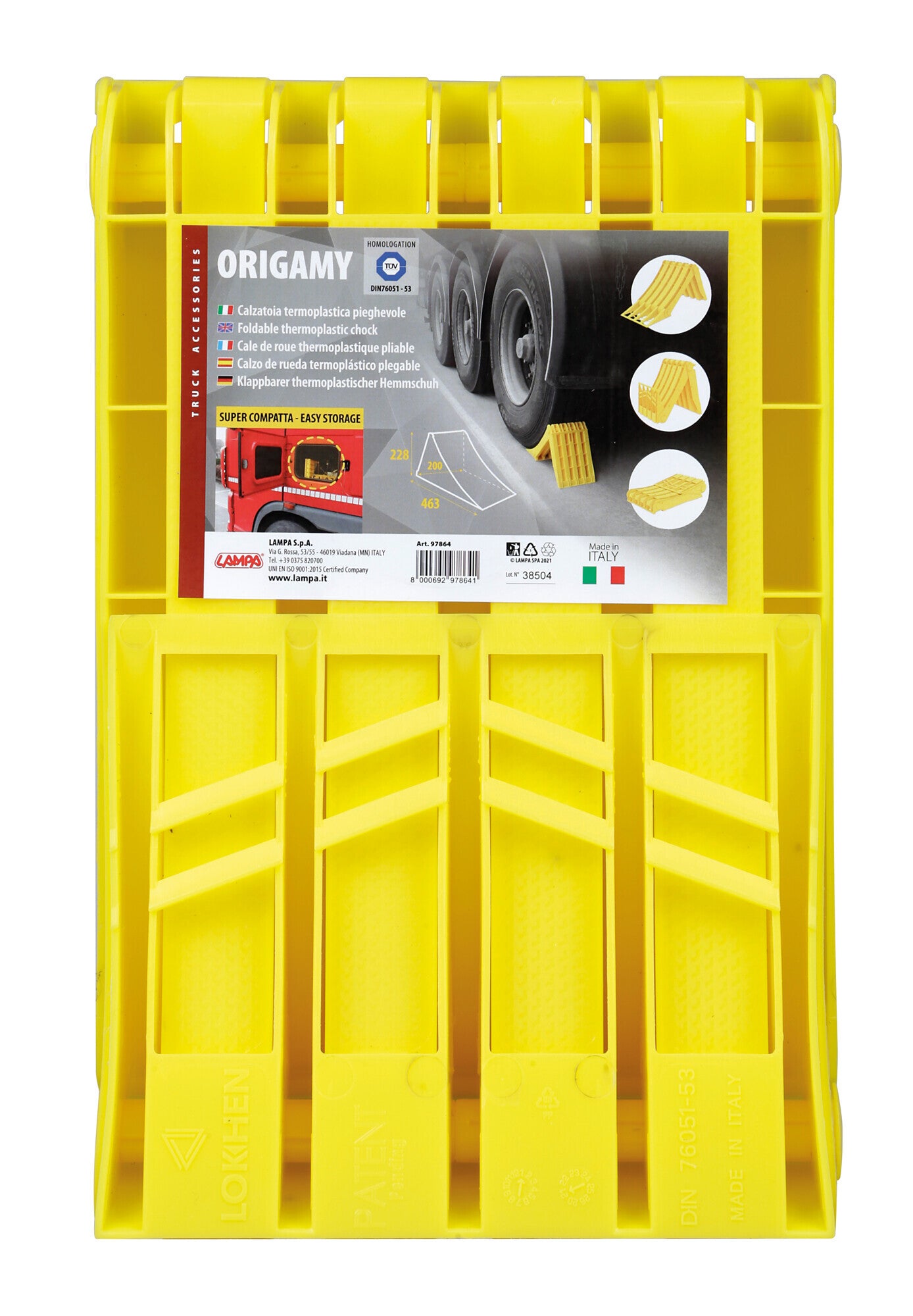 Origamy-53, calzatoia termoplastica pieghevole, omologata DIN76051-E53