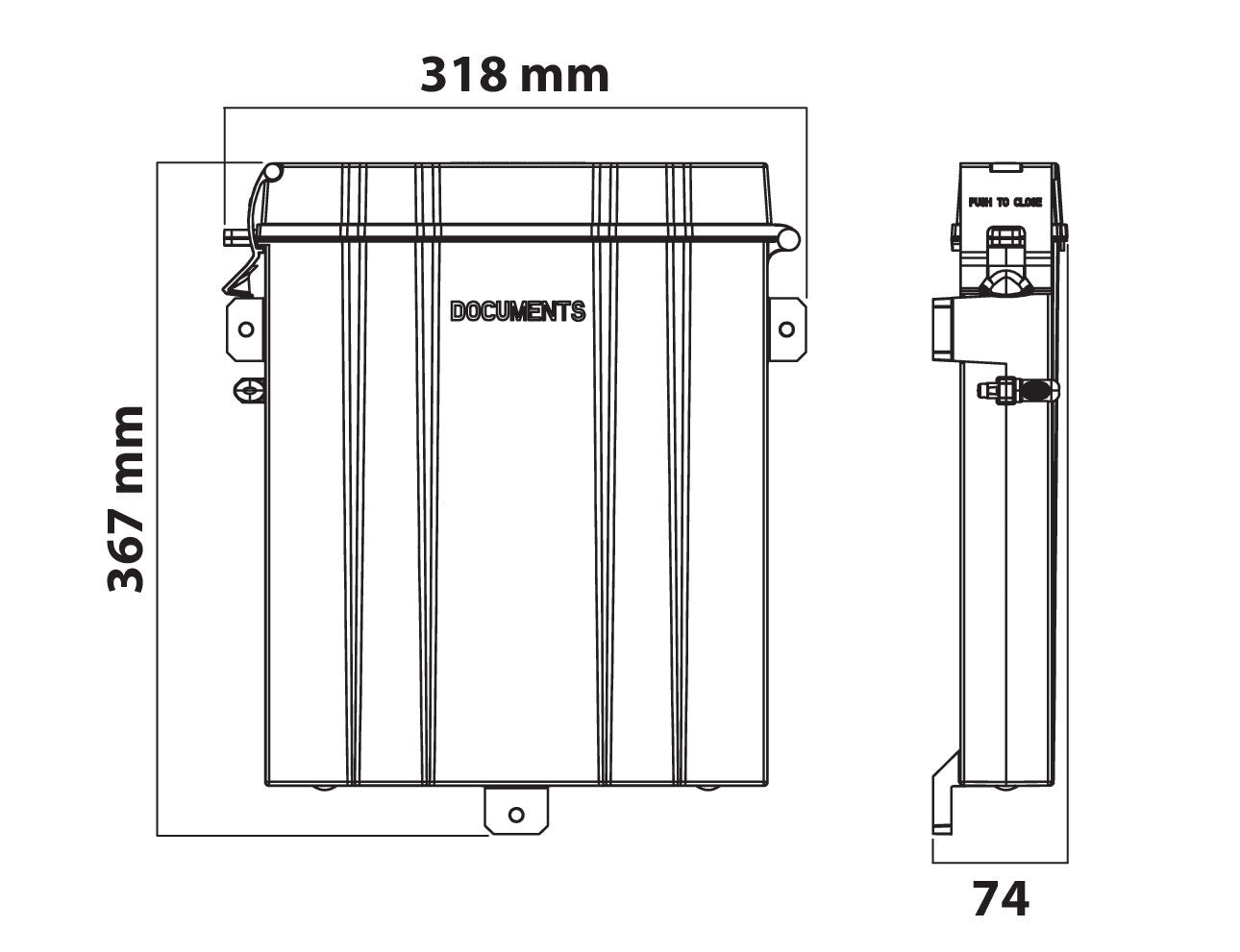 Top, Porta documenti rettangolare
