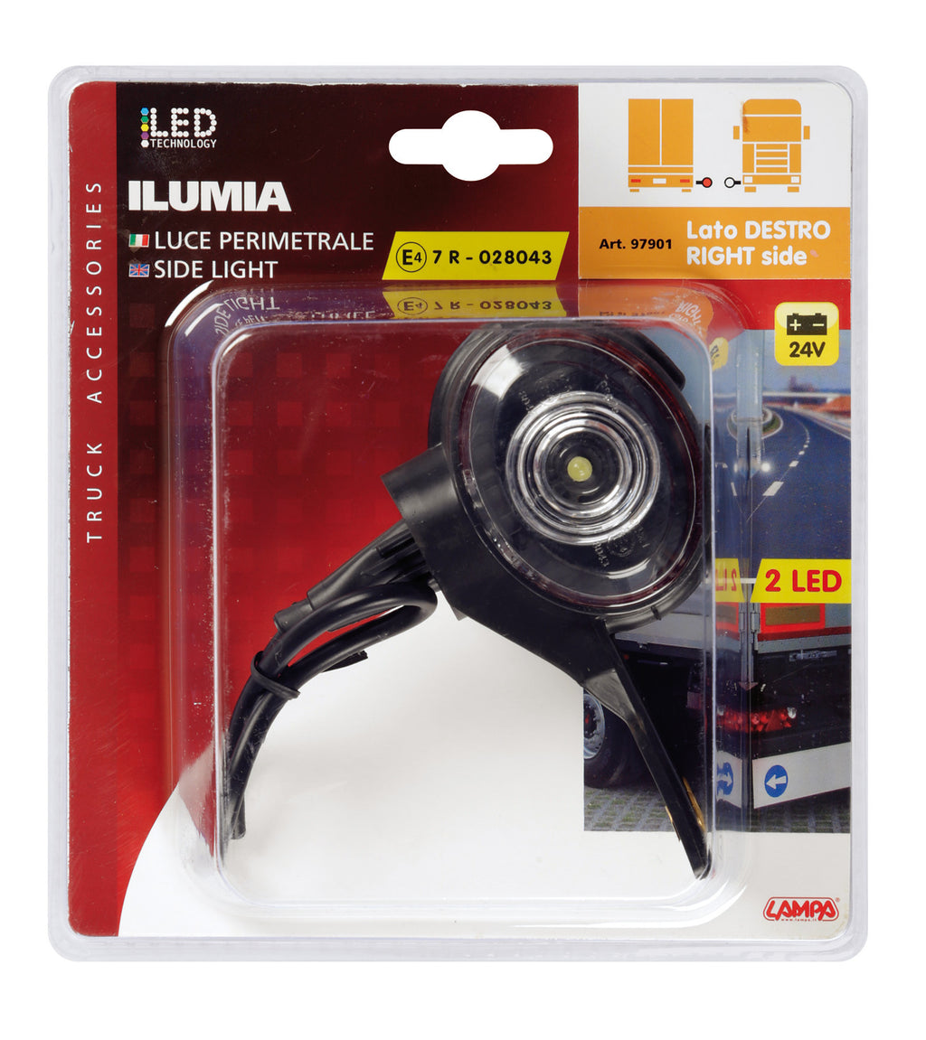 Ilumia, luce ingombro - 2 Led - 24V - Destra