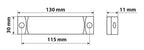 Luce ingombro con catarifrangente - 3 Led - 24V - Rosso