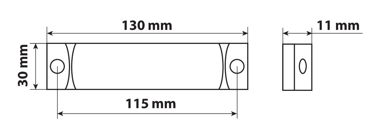 Luce ingombro con catarifrangente - 3 Led - 24V - Rosso