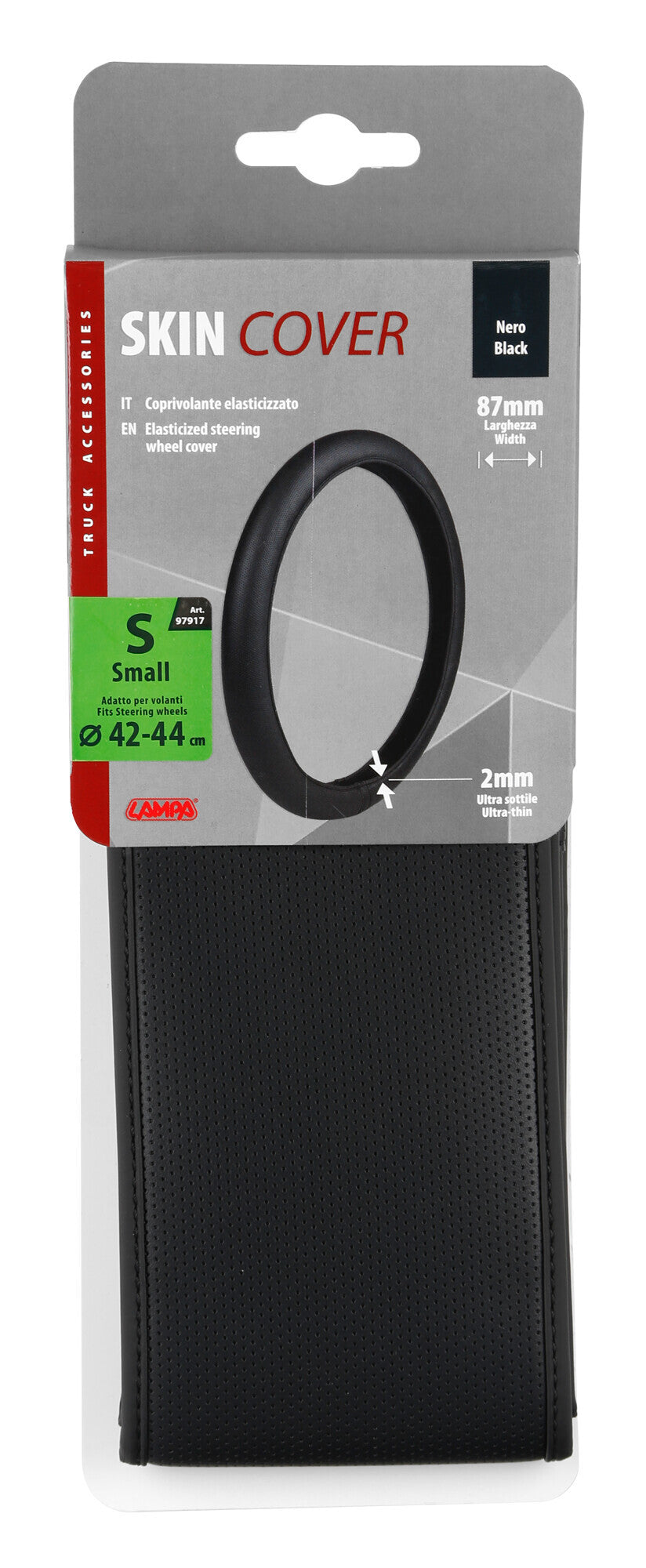 Skin-Cover, coprivolante elasticizzato in Skeentex - Nero - S - Ø 42/44 cm