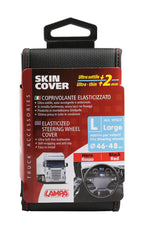 Skin-Cover, coprivolante elasticizzato in Skeentex - Nero/Rosso - L - Ø 46/48 cm