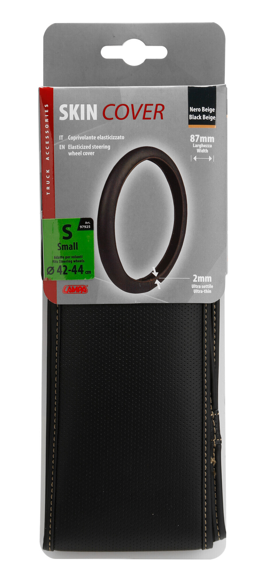 Skin-Cover, coprivolante elasticizzato in Skeentex - Nero/Beige - S - Ø 42/44 cm