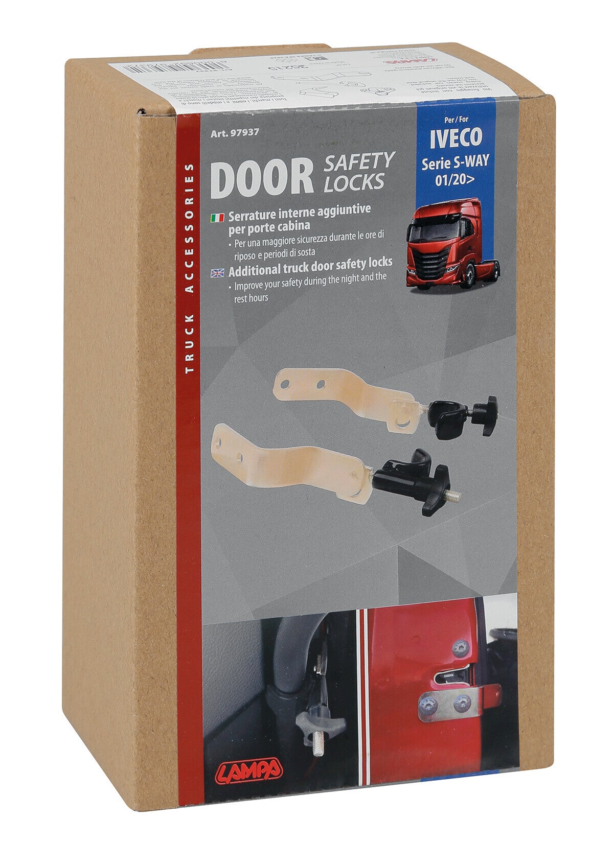 Serrature interne aggiuntive per cabina camion - compatibile per Iveco S-Way (10/19>)