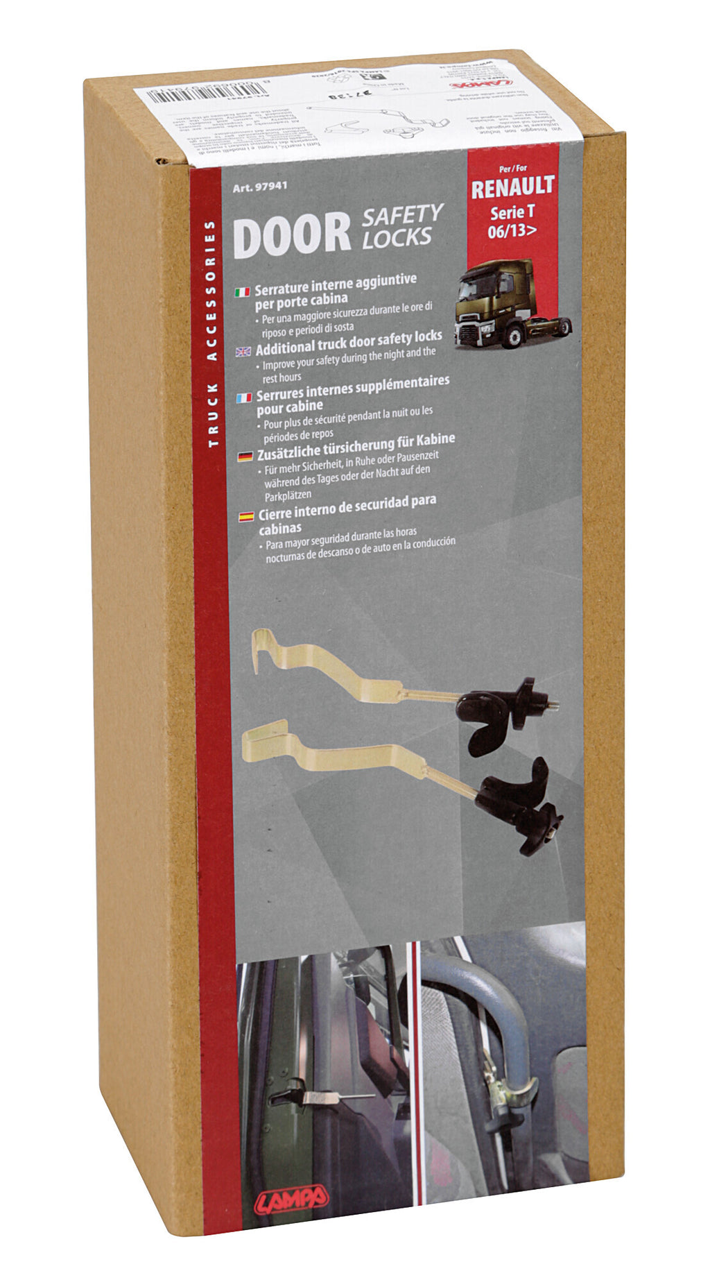 Serrature interne aggiuntive per cabina camion - compatibile per Renault T (06/13>)