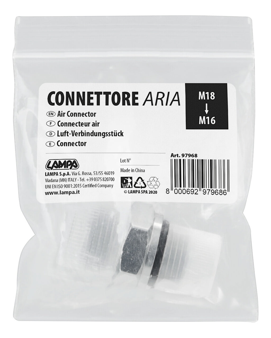 Connettore aria M18 ↔ M16