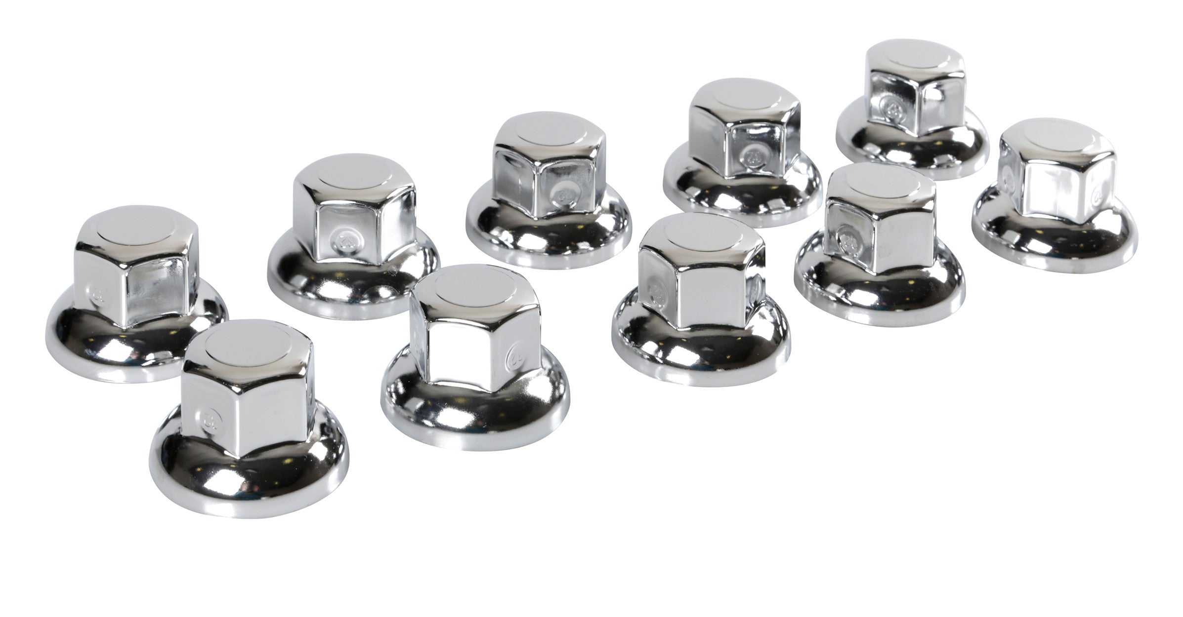 Boater, Set 10 copribulloni testa piatta in acciaio inox - Ø 32 mm - Cromo