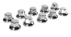 Boater, Set 10 copribulloni testa piatta in acciaio inox - Ø 33 mm - Cromo