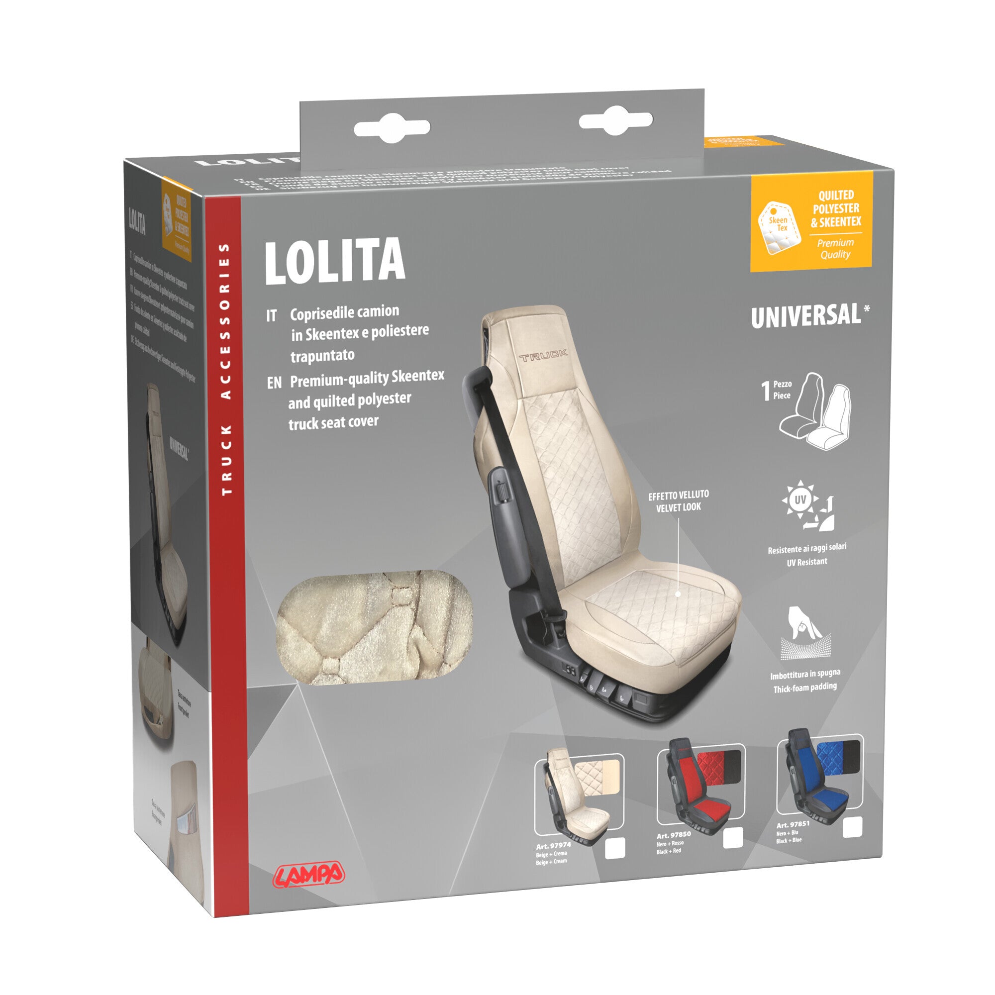 Lolita, coprisedile in Skeentex e poliestere - Panna