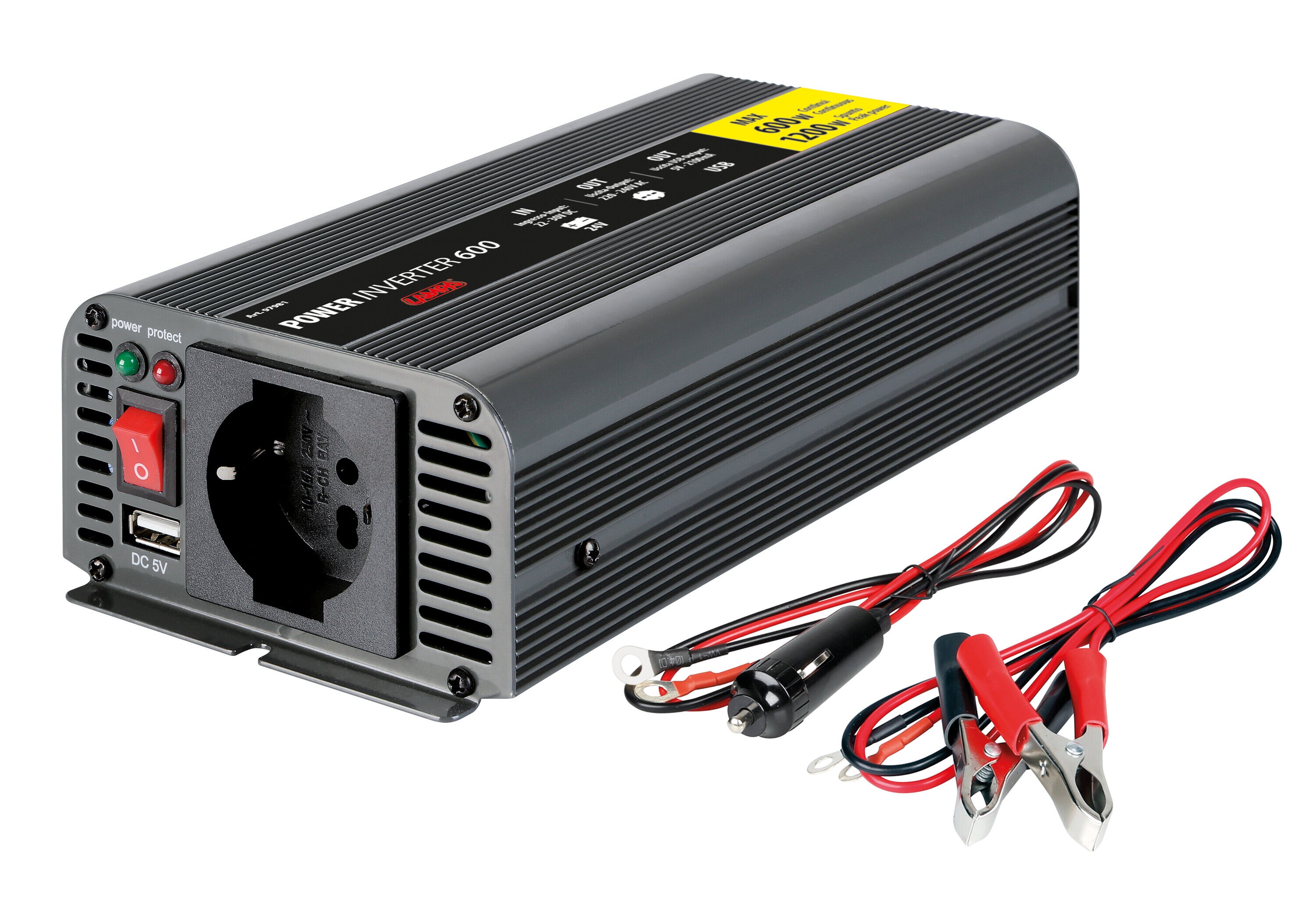 Power Inverter PSW600, trasformatore a onda sinusoidale pura 24V > 230V