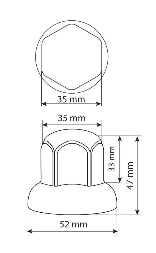 Dome, Set 10 copribulloni testa tonda in acciaio inox - Ø 32 mm - Cromo