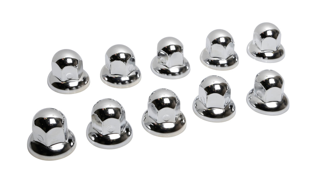 Dome, Set 10 copribulloni testa tonda in acciaio inox - Ø 33 mm - Cromo