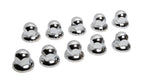 Dome, Set 10 copribulloni testa tonda in acciaio inox - Ø 33 mm - Cromo