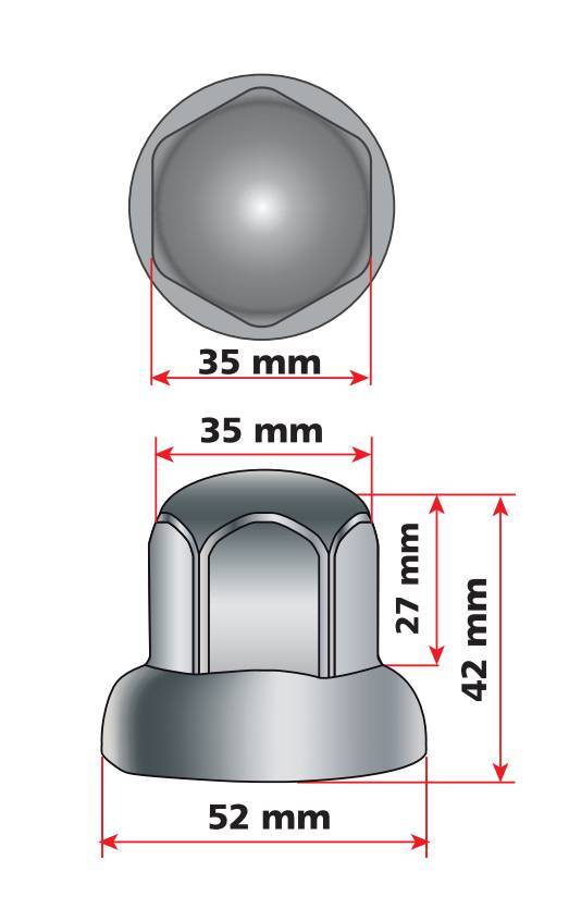 Dome, Set 40 copribulloni testa tonda in acciaio inox - Ø 33 mm - Cromo