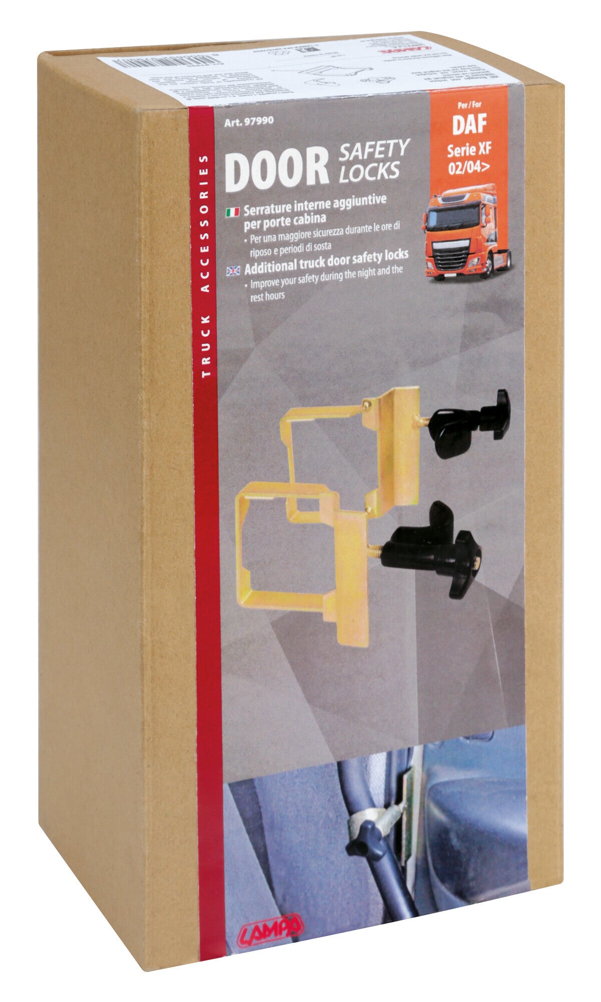Serrature interne aggiuntive per cabina camion - compatibile per Daf 95XF (01/97>09/03) - Daf XF 105 (02/04>12/14) - Daf XF 106 (10/12>05/21) - Daf XF 95 (11/01>12/07)