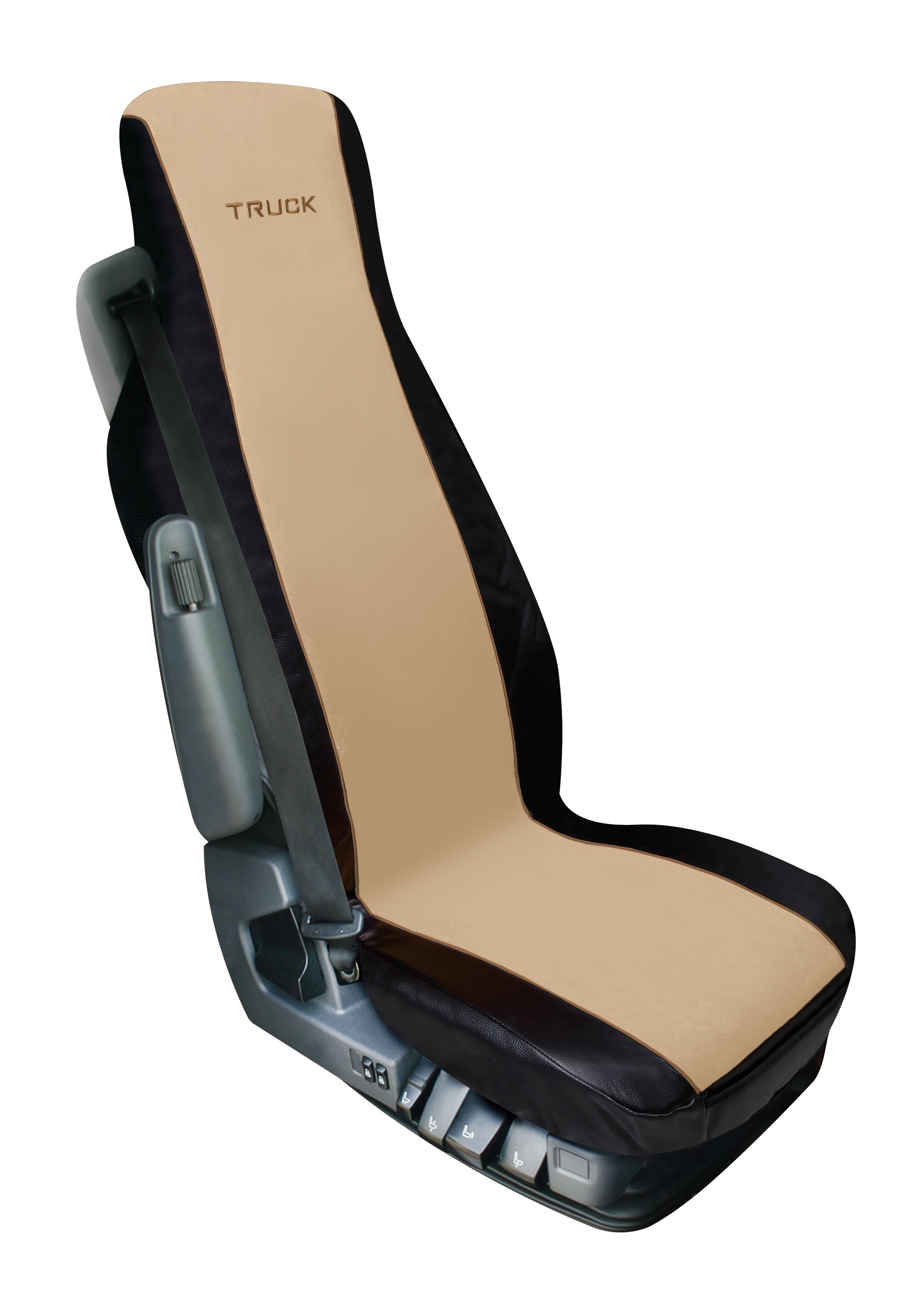 Elisa, coprisedile in poliestere e Skeentex per camion - Beige/Nero