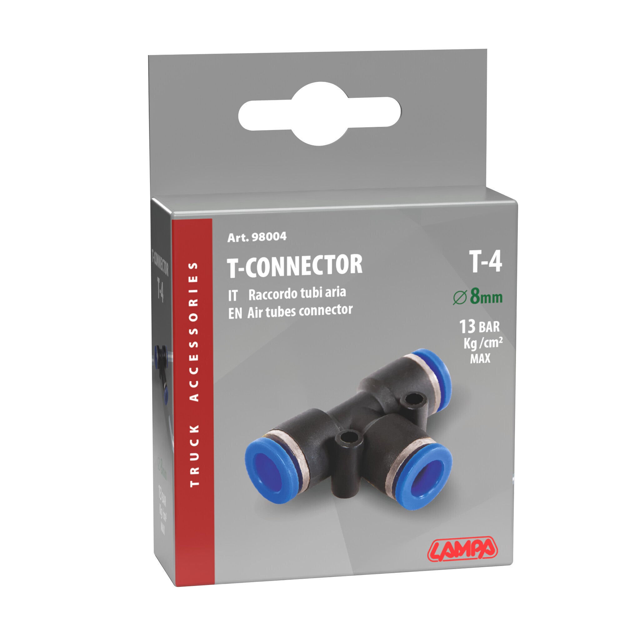 T-4, raccordo tubi aria - Ø 8 mm