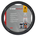 GT-Sport, coprivolante in Skeentex - M - Ø 44/46 cm - Nero/Argento