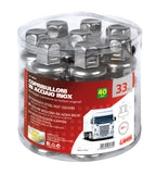 American, Set 40 copribulloni testa piatta in acciaio inox - Ø 33 mm
