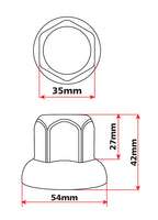 American, Set 10 copribulloni testa piatta in acciaio inox - Ø 32 mm