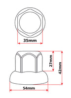American, Set 10 copribulloni testa piatta in acciaio inox - Ø 33 mm