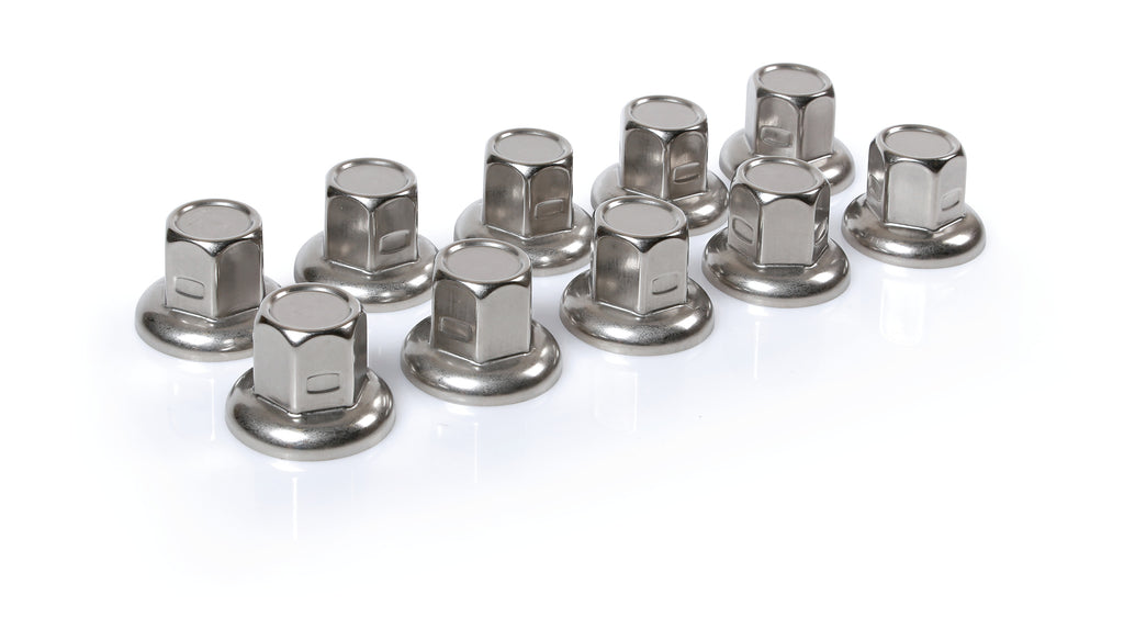 American, Set 10 copribulloni testa piatta in acciaio inox - Ø 33 mm