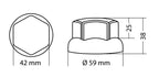 Set 10 copribulloni universali in ABS - Ø 32/33 mm - Cromo