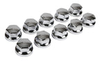 Set 10 copribulloni universali in ABS - Ø 32/33 mm - Cromo
