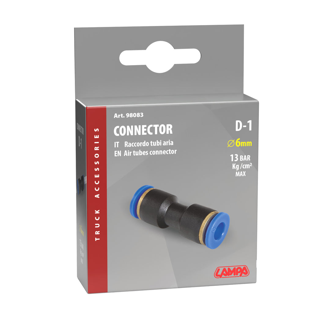 D-1, raccordo tubi aria - Ø 6 mm