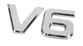 Emblemi motore 3D cromati - 92x165 mm - V6
