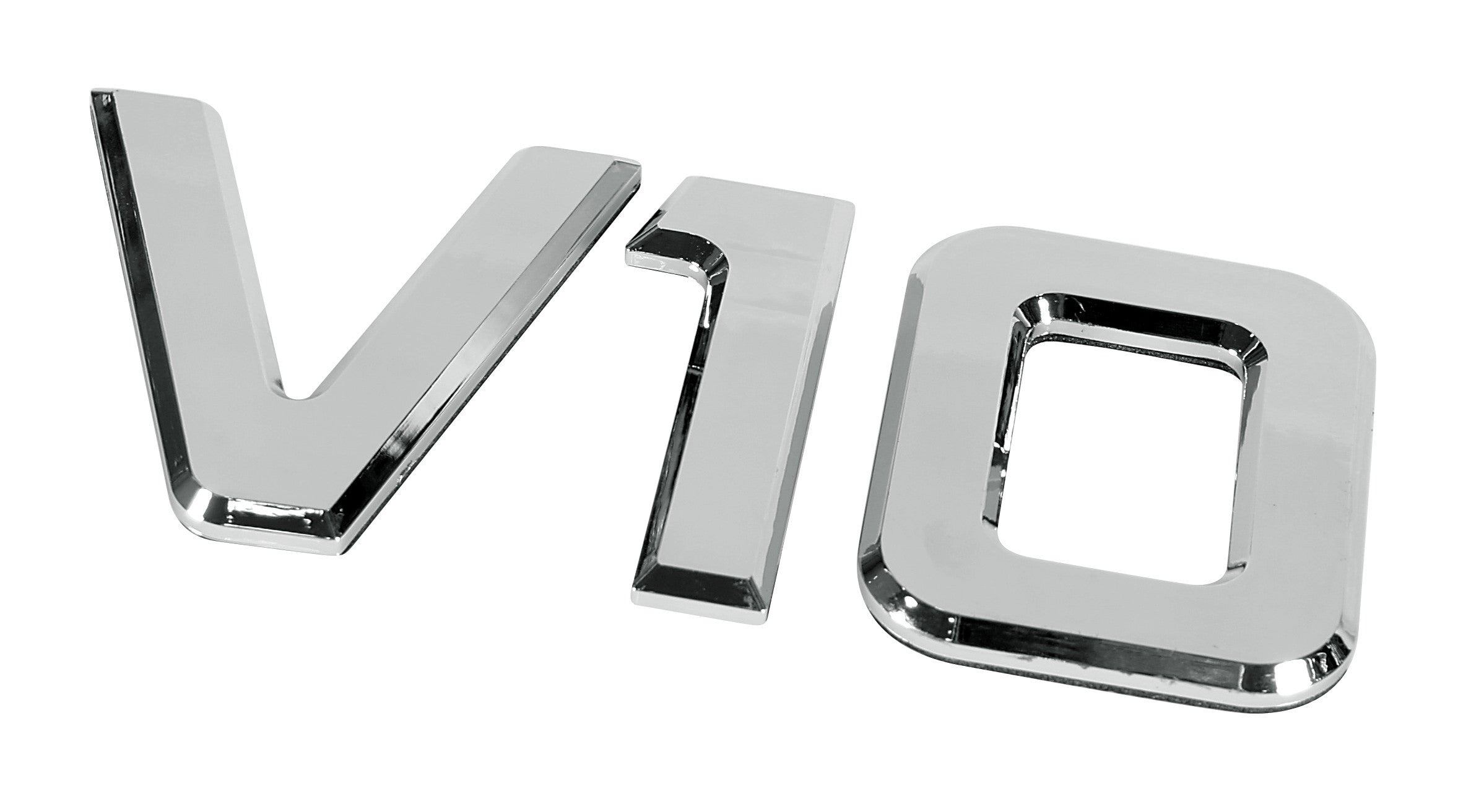 Emblemi motore 3D cromati - 92x210 mm - V10