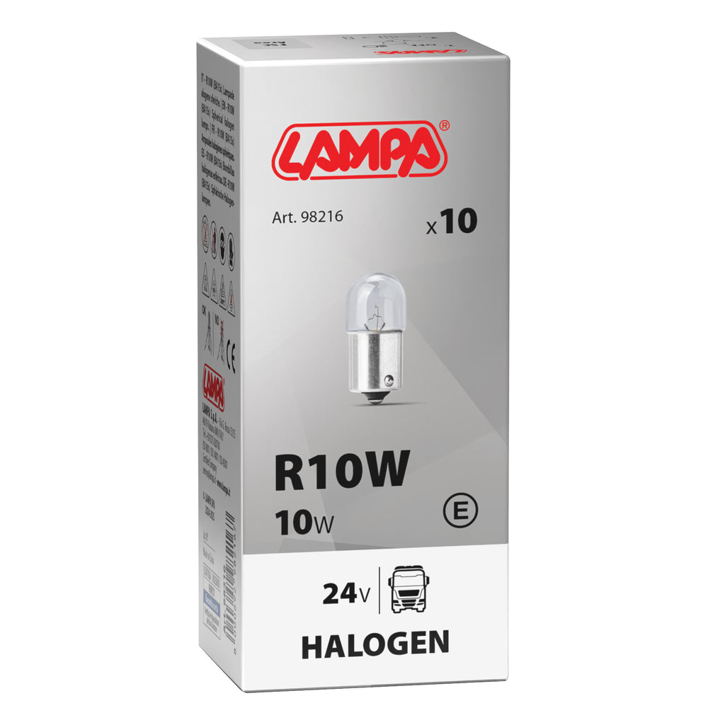 24V Lampada sferica - R10W - 10W - BA15s - 10 pz - Scatola