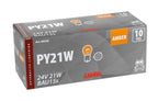 24V Lampada 1 filamento - PY21W - 21W - BAU15s - 10 pz - Scatola - Arancio