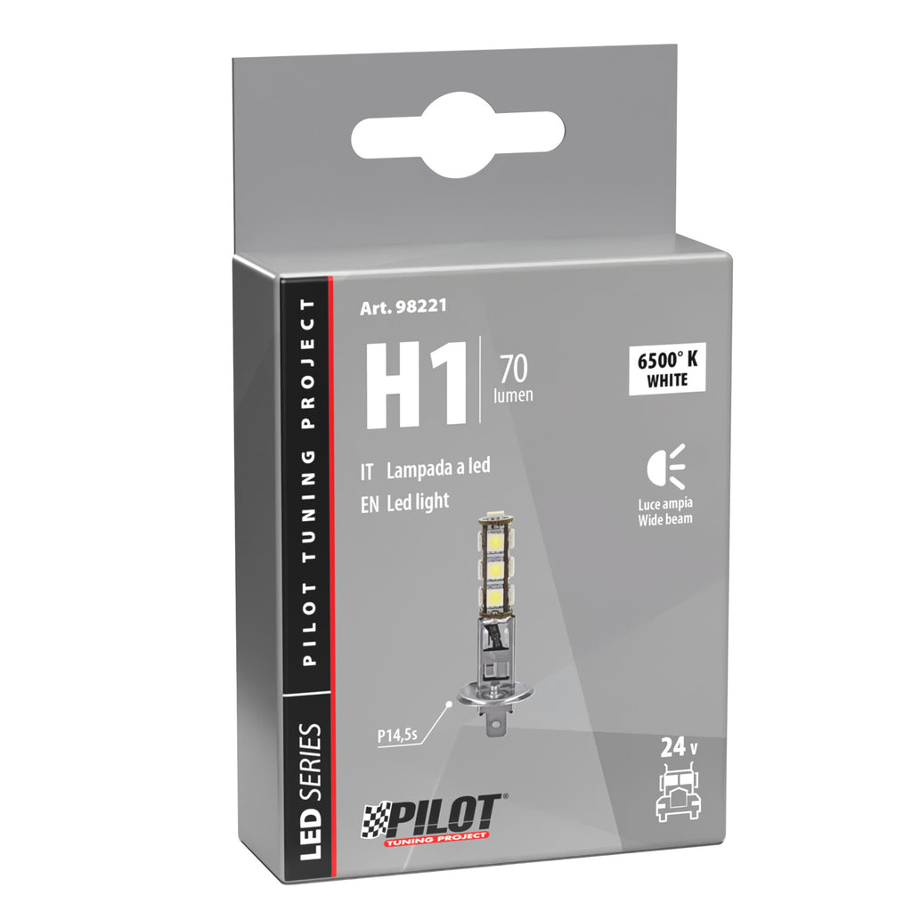24V Hyper-Led 39 - 13 SMD x 3 chips - (H1) - P14,5s - 1 pz - Scatola - Bianco