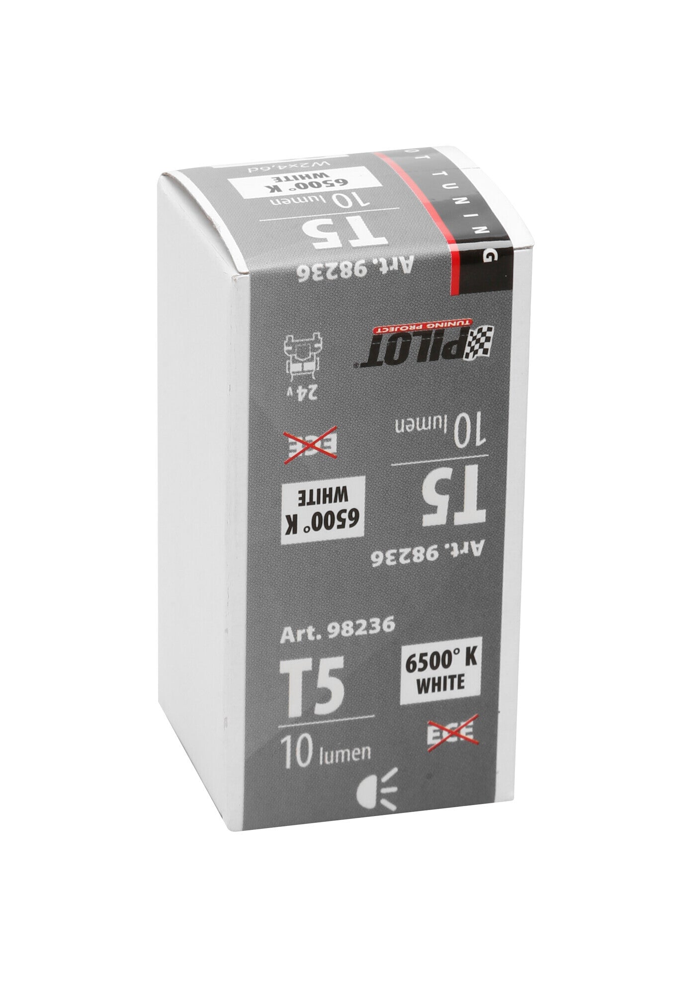 24V Hyper-Led 3 - 1 SMD x 3 chips - (T5) - W2x4,6d - 20 pz - Scatola - Bianco