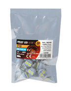 24V Hyper-Led 6 - 2 SMD x 3 chips - (T10) - W2,1x9,5d - 20 pz - Scatola - Bianco - Doppia polarità