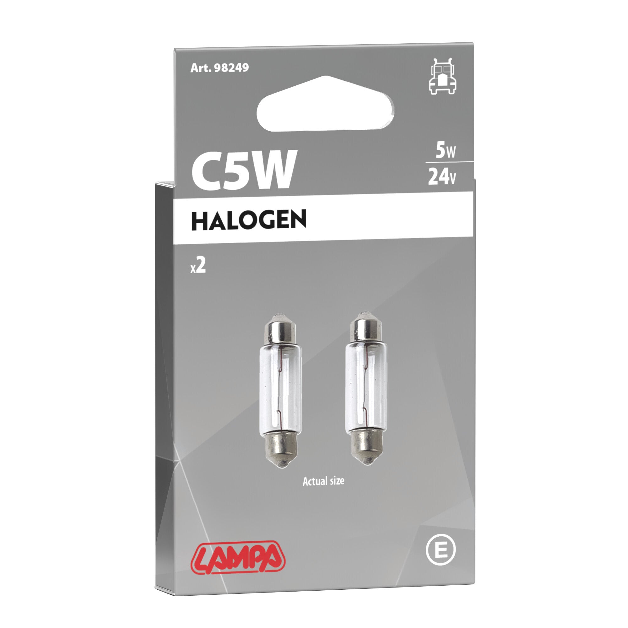24V Lampada siluro - C5W - 11x35 mm - 5W - SV8,5-8 - 2 pz - Scatola