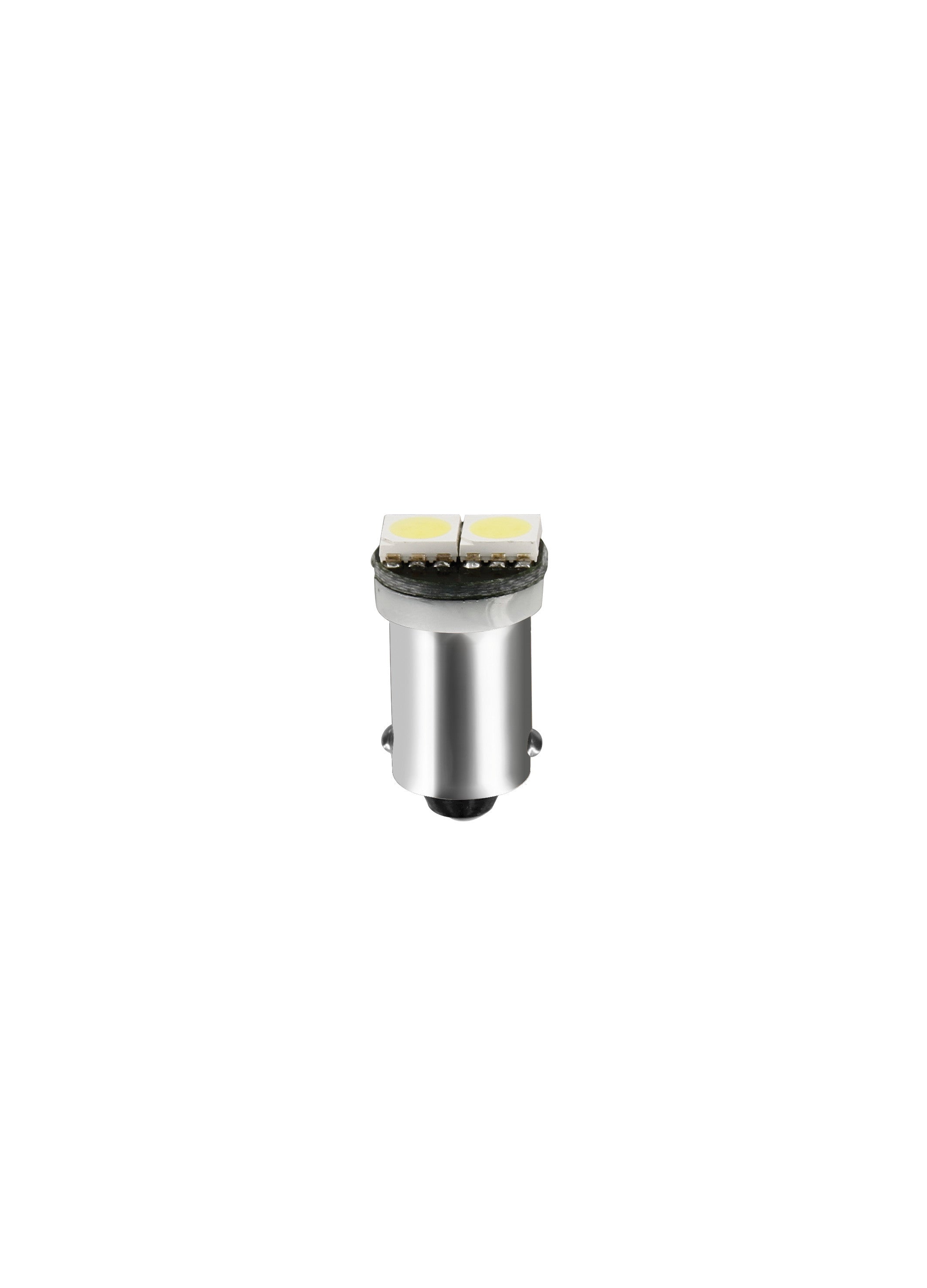 24V Led Series - 2 SMD x 3 chips - (T4W) - BA9s - 20 pz - Busta - Bianco - Doppia polarità