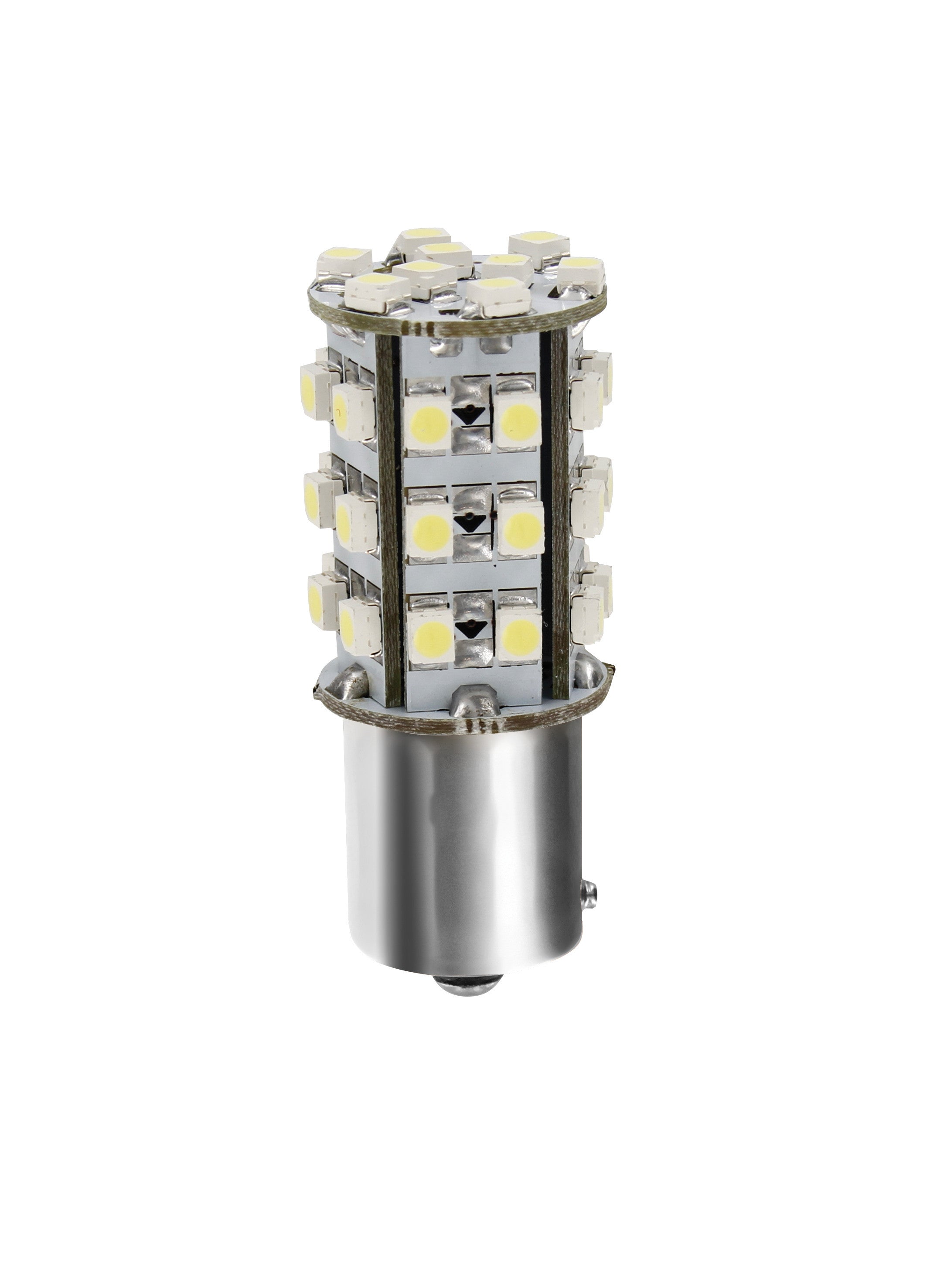24V Led Series - 39 SMD x 1 chips - (P21W) - BA15s - 1 pz - Scatola - Bianco - Doppia polarità