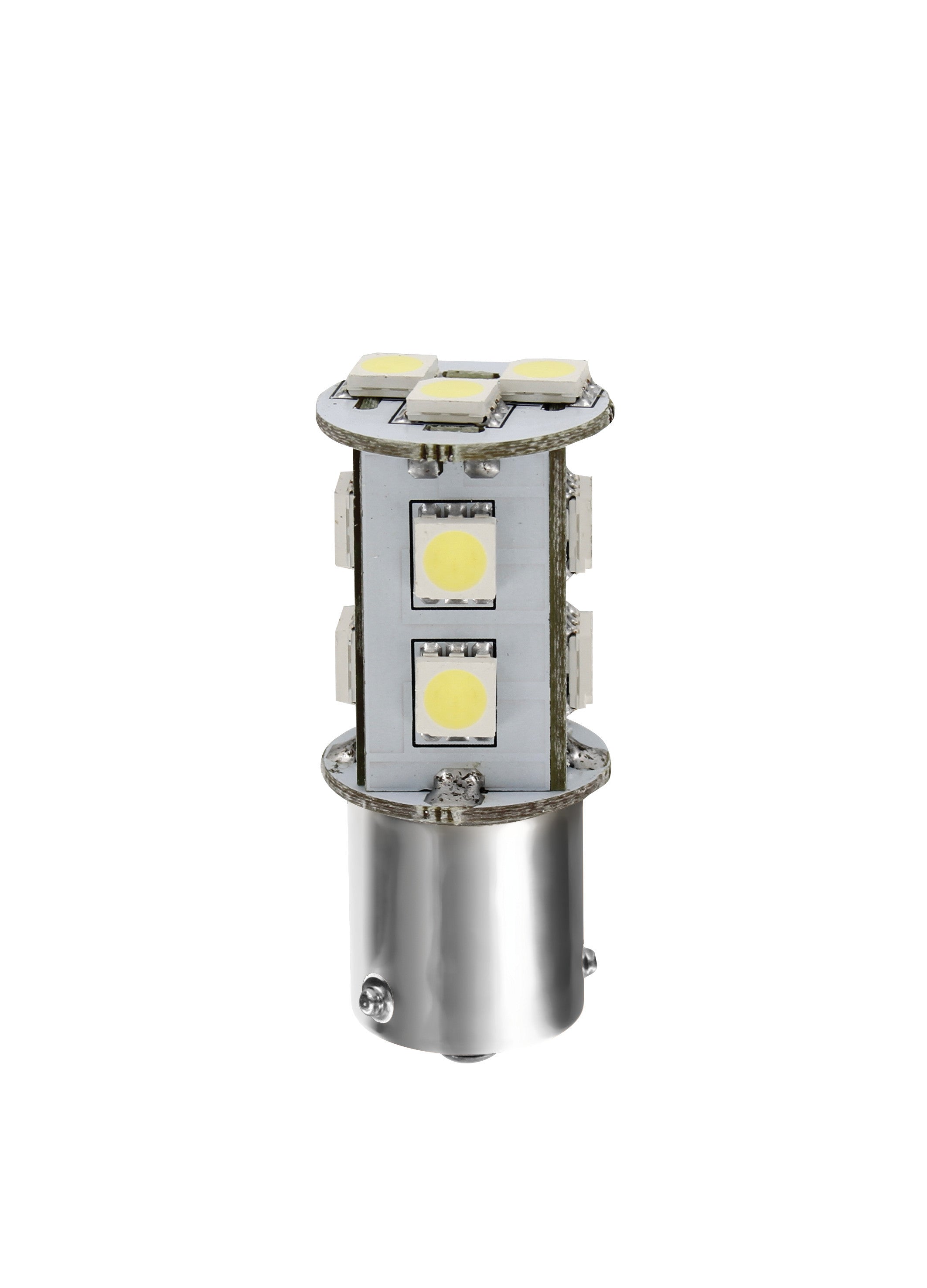 24V Led Series - 11 SMD x 3 chips - (P21W) - BA15s - 1 pz - Scatola - Bianco - Doppia polarità