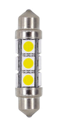 24V Led Series - 12 SMD x 3 chips - 11x41 mm - SV8,5-8 - 20 pz - Busta - Bianco - Doppia polarità