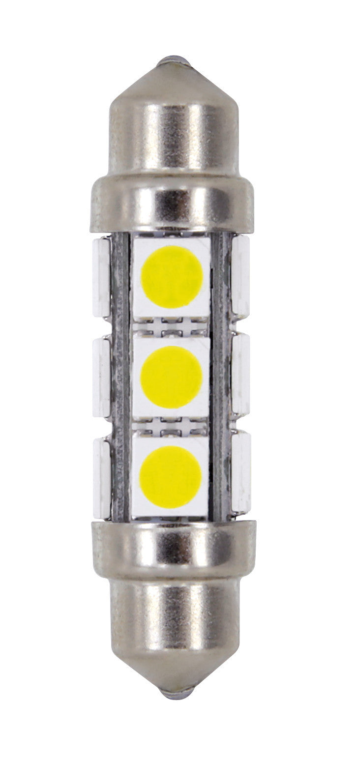 24V Led Series - 12 SMD x 3 chips - 11x41 mm - SV8,5-8 - 20 pz - Busta - Bianco - Doppia polarità